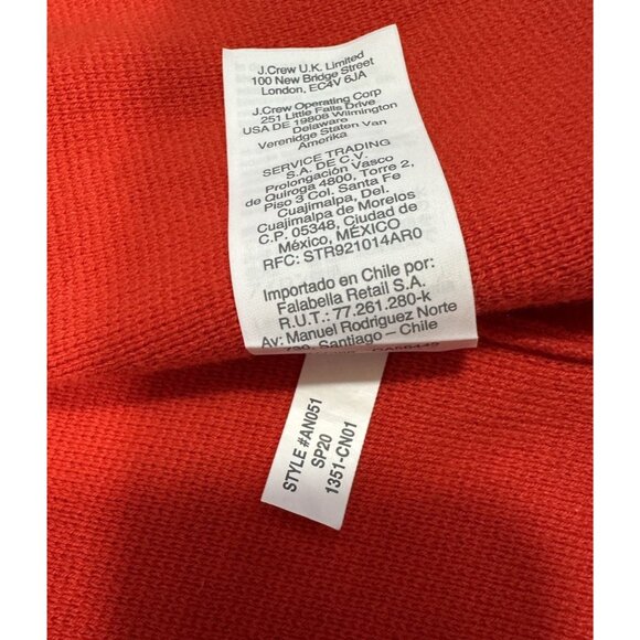 J Crew Vanessa Sweater Jacket Womens Small Red Knit Pockets Open Front Cardigan - Picture 9 of 9